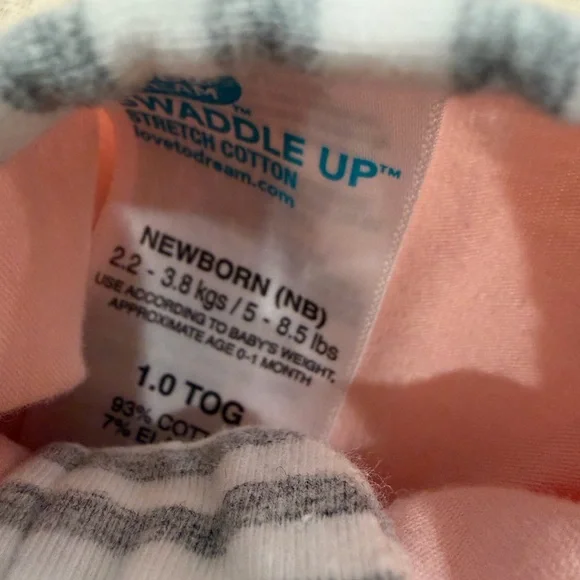 Pink Baby Swaddle Pajamas - Picture 3 of 3